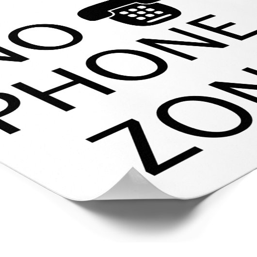 cool kein Telefon - Bereich Poster (Ecke)