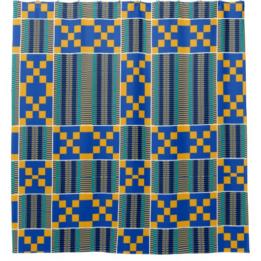 Cool Kente Design Duschvorhang (Vorderseite)