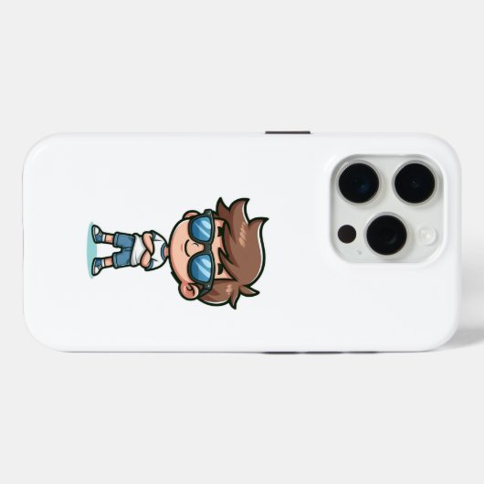 Cool-Kid-Cartoon Case-Mate iPhone Hülle (Rückseite (Horizontal))