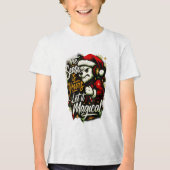 Cool Kids Christmas Edgy Santa Bear DJ Tee (Vorderseite)