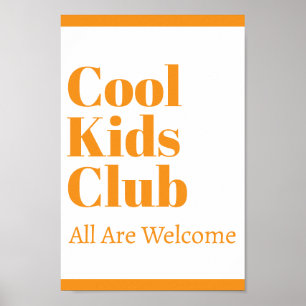 Cool Kids Club Einfach Stilvolle moderne Schulausb Poster