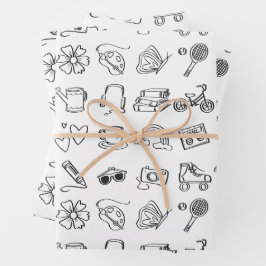 Cool Kids Colour Book Birthday Party Paper Geschenkpapier Set