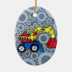 Cool Kids Construction Truck Bagger Digger Keramikornament