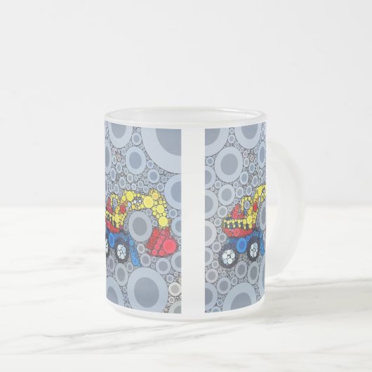 Cool Kids Construction Truck Bagger Digger Mattglastasse (VorderseiteRechts)