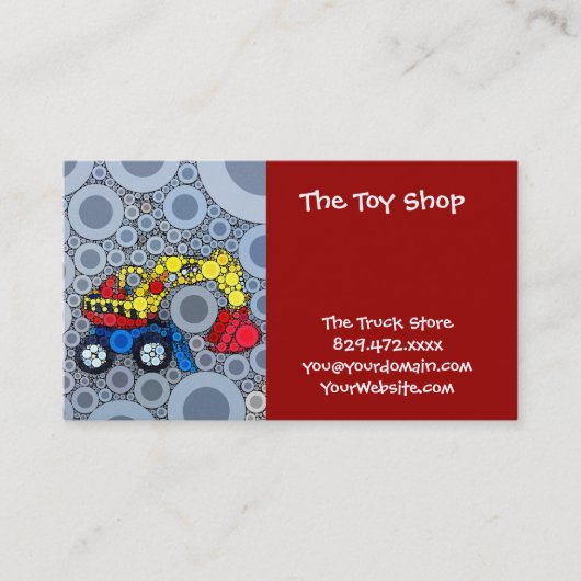 Cool Kids Construction Truck Bagger Digger Visitenkarte (Vorderseite)