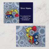 Cool Kids Construction Truck Bagger Digger Visitenkarte (Vorne/Hinten)