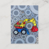 Cool Kids Construction Truck Bagger Digger Visitenkarte (Rückseite)