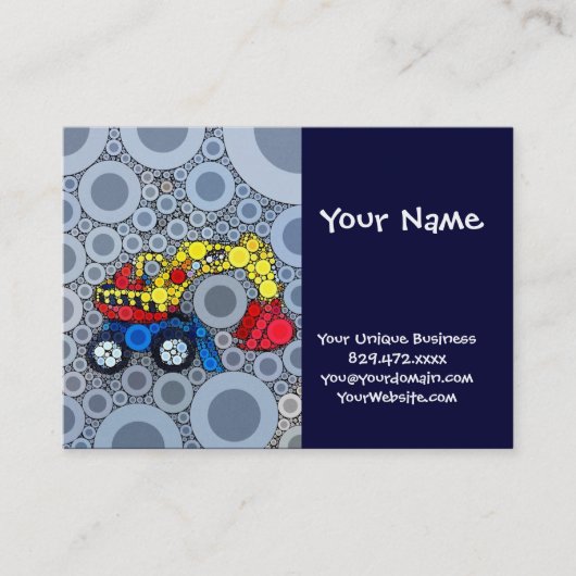 Cool Kids Construction Truck Bagger Digger Visitenkarte (Vorderseite)