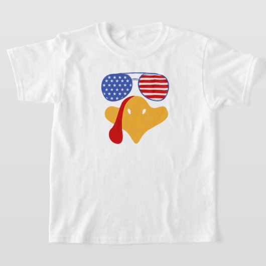 Cool Kids Erntedank Türkei konfrontiert US-Flagge T-Shirt (Ablage )