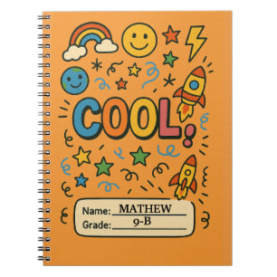 Cool Kids Notizbuch – Personalisierter Name & Klas Notizblock