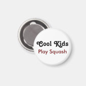 Cool Kids Play Squash Magnet (Vorderseite/Rückseite)