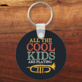 Cool Kids Play Trumpet Funny Marching Band Schlüsselanhänger (Vorderseite)