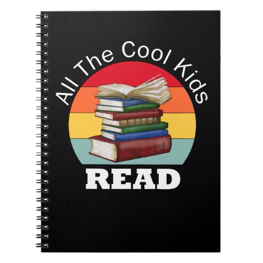 Cool Kids Read Book Reader Funny Bookworm Notizblock (Vorderseite)