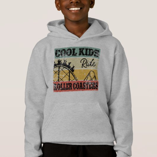 Cool Kids Ride Roller Coasters Funny Coaster Train Hoodie (Vorderseite)
