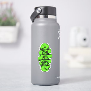 Cool Kids Skate Green 4" Kiss Cut Vinyl Sticker