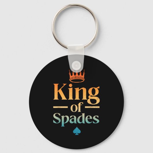 Cool King Of Spades Art For Men Dad Card Game Spad Schlüsselanhänger (Vorderseite)