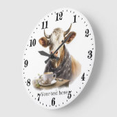 cool kitchen or office coffee cow  große wanduhr (Winkel)