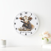 cool kitchen or office coffee cow  große wanduhr (Zuhause)