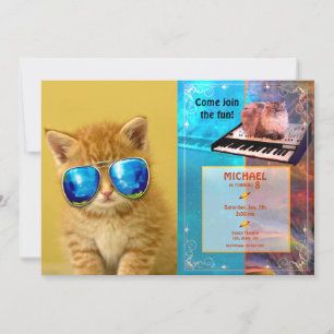 Cool Kitten in Sonnenbrille Einladung