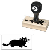 Cool Kitty Cat | Black Cat Rubber Briefmarke Gummistempel (Stempel)
