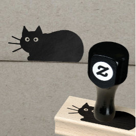 Cool Kitty Cat Fun Feline Lover's Rubber Briefmark Gummistempel