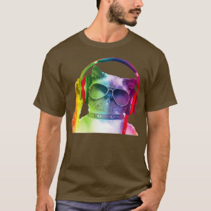 Cool Kitty DJ Music Electro Party Graphic Men T-Shirt