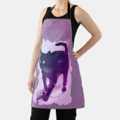 Cool Kitty Lino Print Vintag spot Schürze (InSitu)