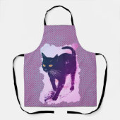 Cool Kitty Lino Print Vintag spot Schürze (Vorderseite)