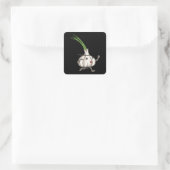 Cool Knoblauch Quadratischer Aufkleber (Tasche)