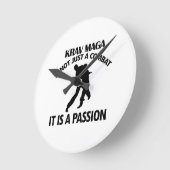 cool KRAV MAGA DESIGNS Runde Wanduhr (Winkel)