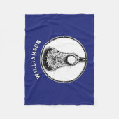 Cool Lacrosse Team Blue Fleecedecke (Vorderseite)