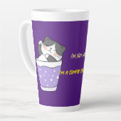 Cool Lazy Cat Latte Tasse (Linke Ecke)