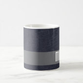 Cool Leather Metal Stripe Bold Monogram Kaffeetasse (Mittel)