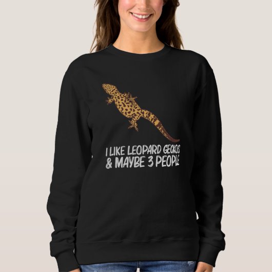Cool Leopard Gecko für Männer Frauen Tiny Dinosaur Sweatshirt (Vorderseite)