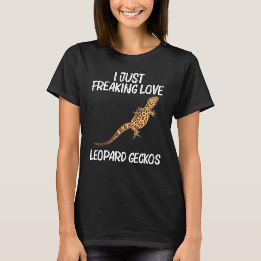 Cool Leopard Gecko für Männer Frauen Tiny Dinosaur T-Shirt (Vorderseite)