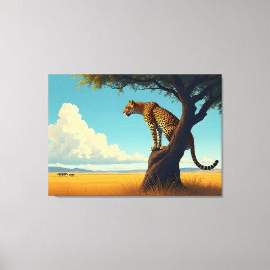 Cool Leopard Leinwanddruck (Vorderseite)