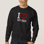 Cool Liebe meines Fahrrads und Fahrradfahrens Herz Sweatshirt (Vorderseite)