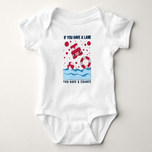 Cool Lifeguard Design - If You Have A Lane Baby Strampler (Vorderseite)