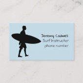 Cool Light Blue Surf Instructor Visitenkarte (Vorderseite)