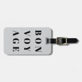 Cool Light Gray Black Bold Bon Voyage Gepäckanhänger (Vorderseite horizontal)