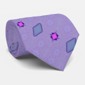 Cool Lila Diamonds Satin Krawatte (Gerollt)