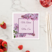 Cool lila lila violette Blumenfeder-Lavendel Serviette (Beispiel)