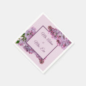 Cool lila lila violette Blumenfeder-Lavendel Serviette (Ecke)