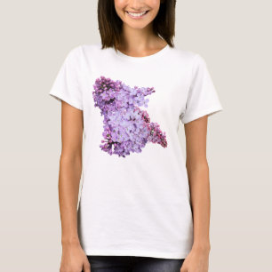 Cool lila lila violette Blütenfeder T-Shirt