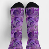 Cool Lila Paisley Pattern Socken (Oben)