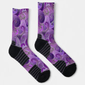 Cool Lila Paisley Pattern Socken (Rechts)