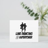 Cool LINE DANCE Designs Postkarte (Stehend Vorderseite)
