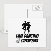 Cool LINE DANCE Designs Postkarte (Vorne/Hinten)