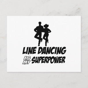 Cool LINE DANCE Designs Postkarte