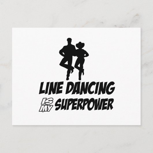 Cool LINE DANCE Designs Postkarte (Vorderseite)